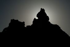 Jagged Peak Silhouette Stock Images