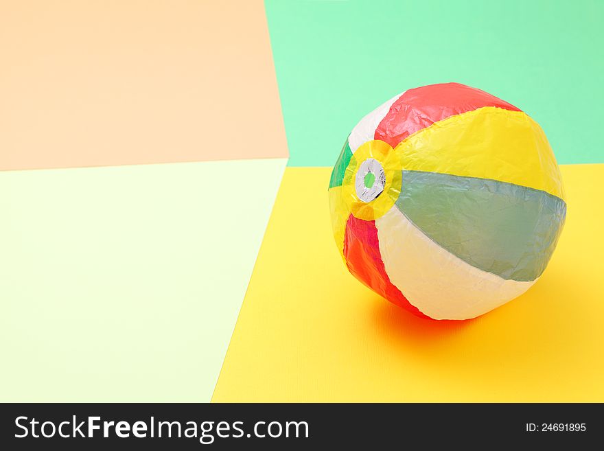 Japanese traditional paper balloonã€€on colored background