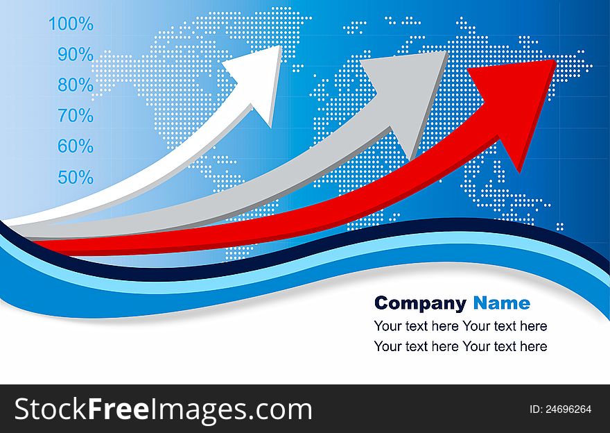 Abstract business theme width arrows