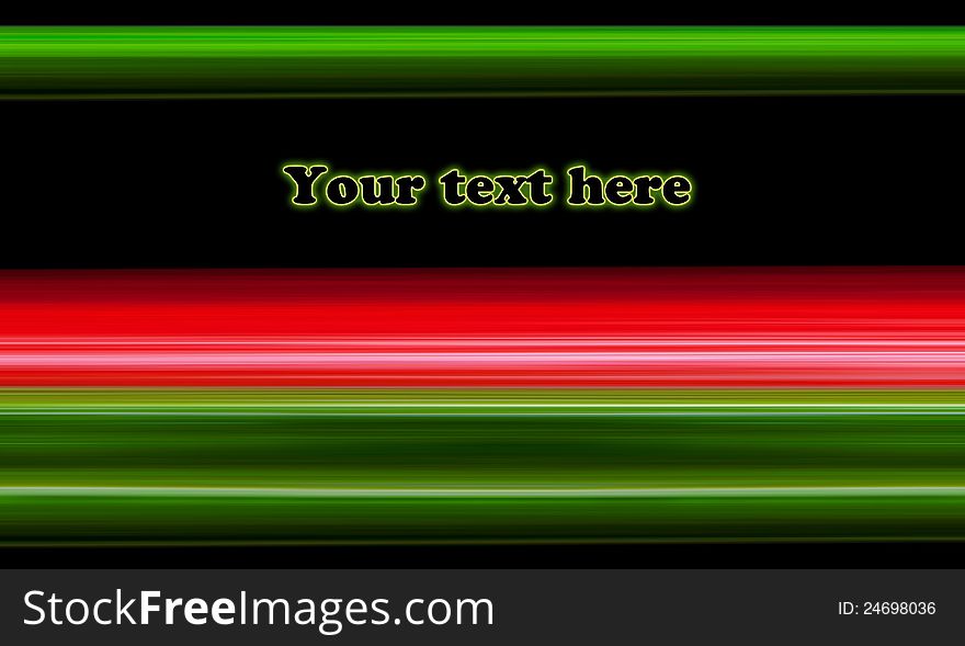 Abstract green and red lines