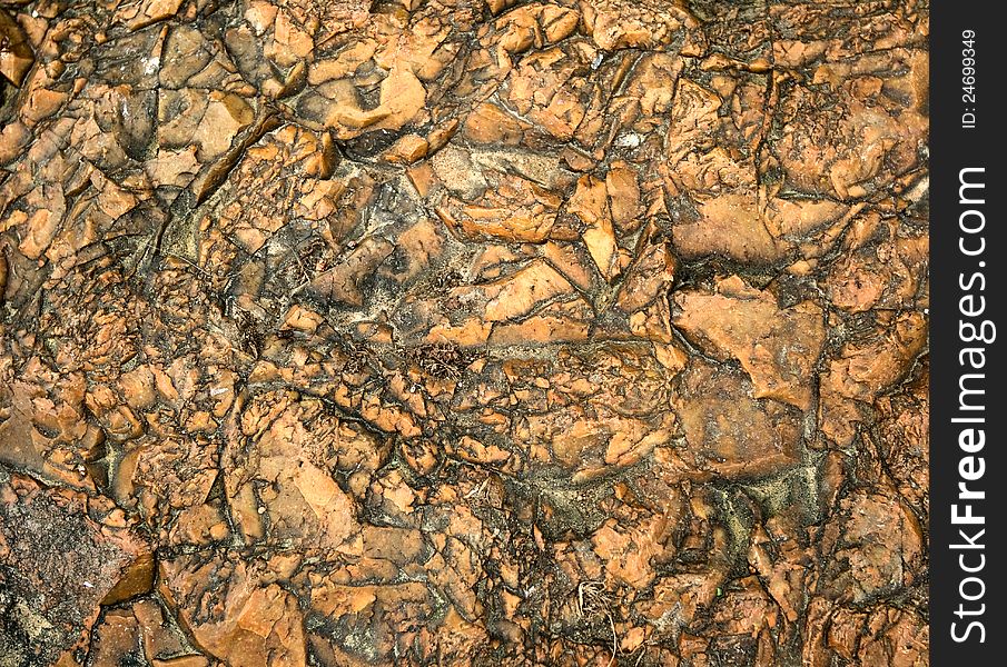 Closeup of the stone texture.