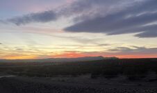 Desert Sunset Pretty Horizon In Spring Stock Image