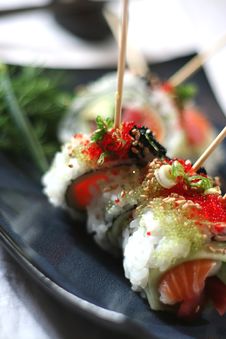 Skewered Sushi Dish 4 Stock Photo Skewered Sushi Dish 4 Stock Photo