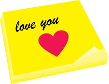 Love Note You With Heart Royalty Free Stock Images Love Note You With Heart Royalty Free Stock Images