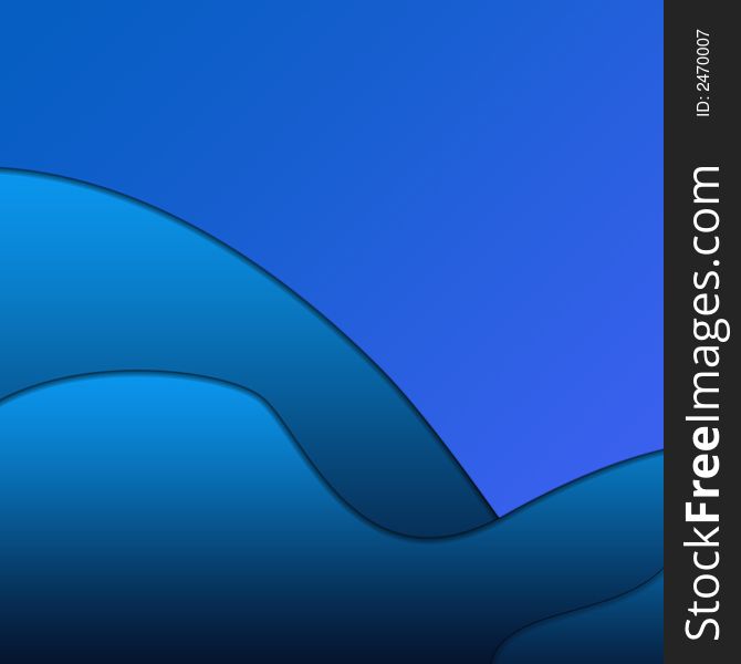 Computer generated blue wave design background. Computer generated blue wave design background