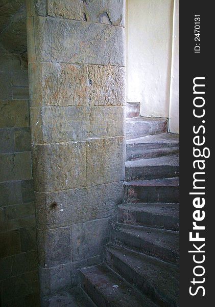800 year old winding stairs, Edinburgh, Scotland. 800 year old winding stairs, Edinburgh, Scotland