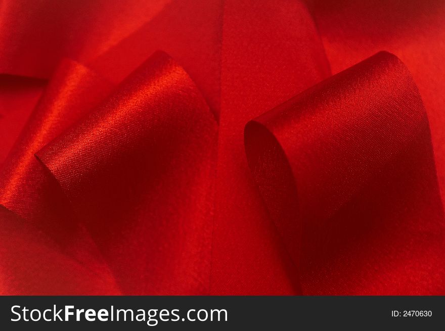 An image with a red ribbon. An image with a red ribbon