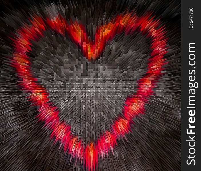 Red Heart,generated Explosion