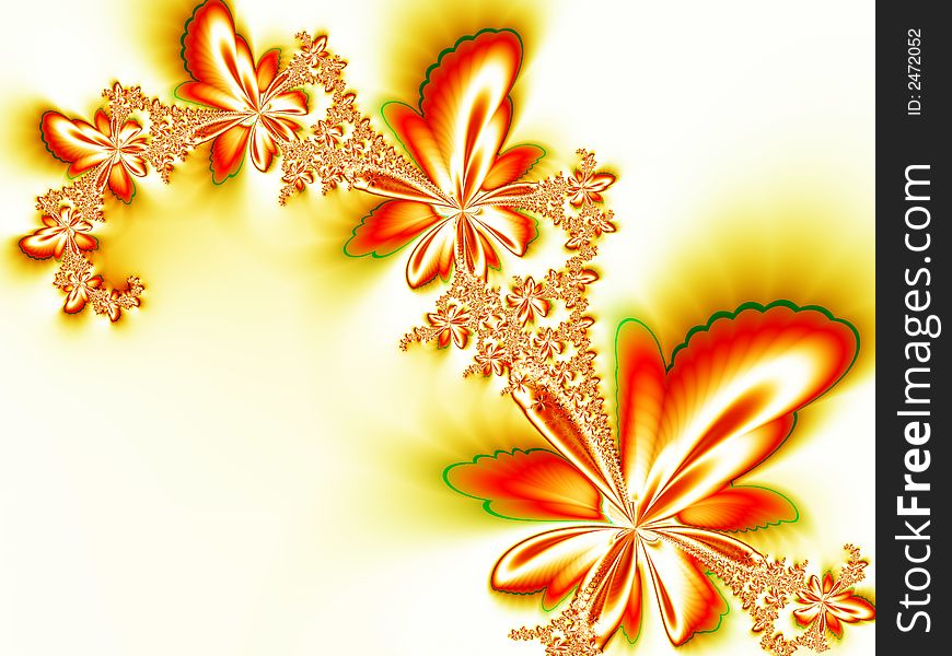 Fractal image of colorful flowers. Fractal image of colorful flowers