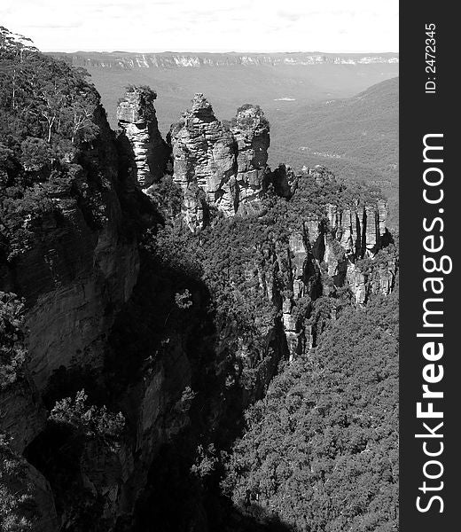 Three Sisters rock mountain in Sydney