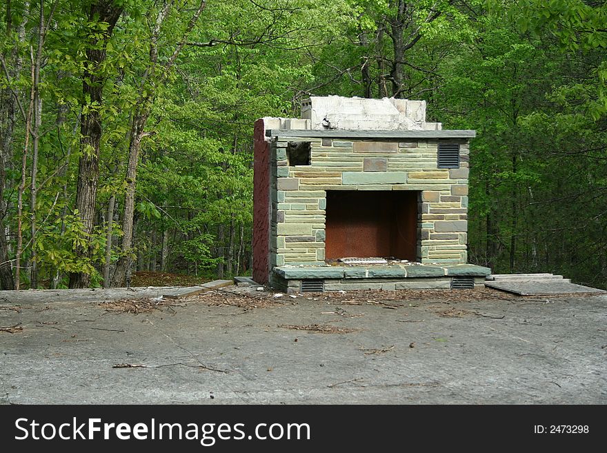 An iamge of a Abandoned Fireplace