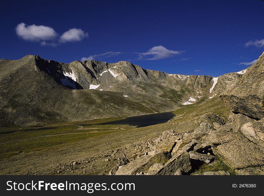 Mount Evans summit in Colorado, above the timberline. Mount Evans summit in Colorado, above the timberline.