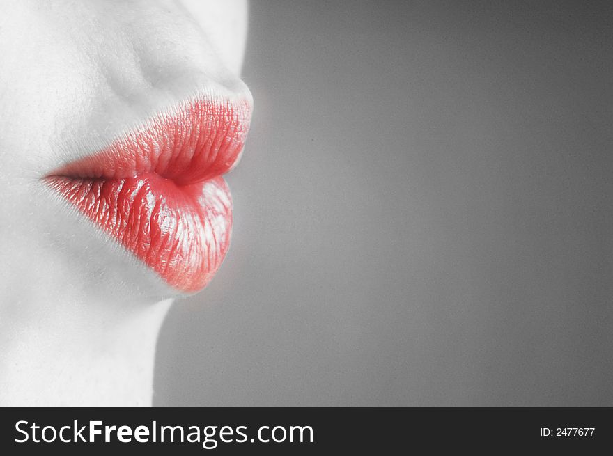 An image of woman's lips close-up