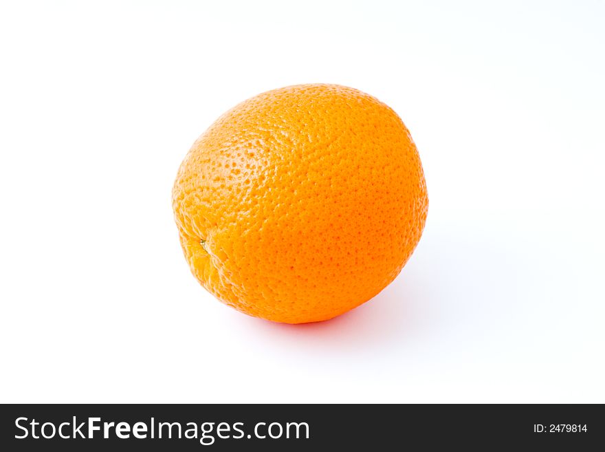 Orange on white background with small shadow