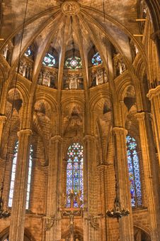 Interior Of A Gothic Church In Barcelona Stock Image Interior Of A Gothic Church In Barcelona Stock Image