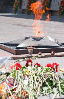 The Eternal Flame At The Monument To Eternal Glory Royalty Free Stock Photography The Eternal Flame At The Monument To Eternal Glory Royalty Free Stock Photography