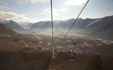 Mountains From Cable Car Royalty Free Stock Photo Mountains From Cable Car Royalty Free Stock Photo