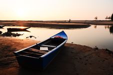 Boat On The Beach At Sunset Stock Photography Boat On The Beach At Sunset Stock Photography