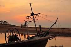 Fishing Boat And Sunset Stock Photos Fishing Boat And Sunset Stock Photos