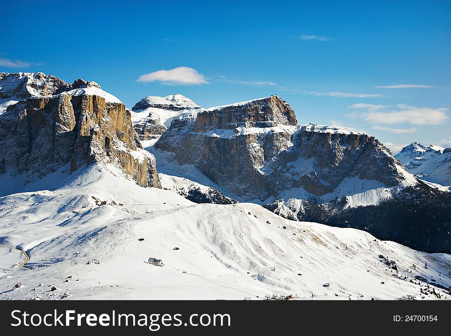 View Of The Dolomites Mountains