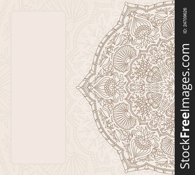 Vector vintage ornamental background with place for text. Vector vintage ornamental background with place for text.