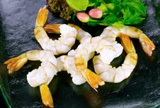 Boiled Shrimps Stock Photo
