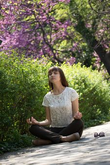 Meditating Girl Stock Photo Meditating Girl Stock Photo
