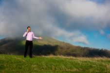 Man With Telephone Royalty Free Stock Photography Man With Telephone Royalty Free Stock Photography