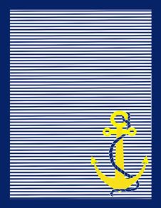 Blue Stripes And Gold Anchor Royalty Free Stock Photos Blue Stripes And Gold Anchor Royalty Free Stock Photos