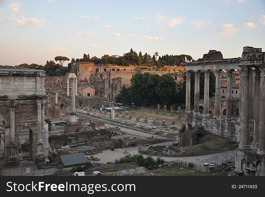 The Forum Romanum.