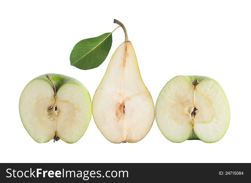 Apple pear cut into slices