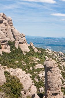 Montserrat Mountain. Catalonia. Spain Stock Photos
