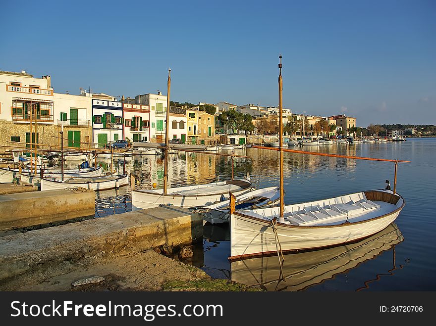 Picturesque fishermen village in Porto Colom (Majorca - Balearic Islands - Spain). Picturesque fishermen village in Porto Colom (Majorca - Balearic Islands - Spain)