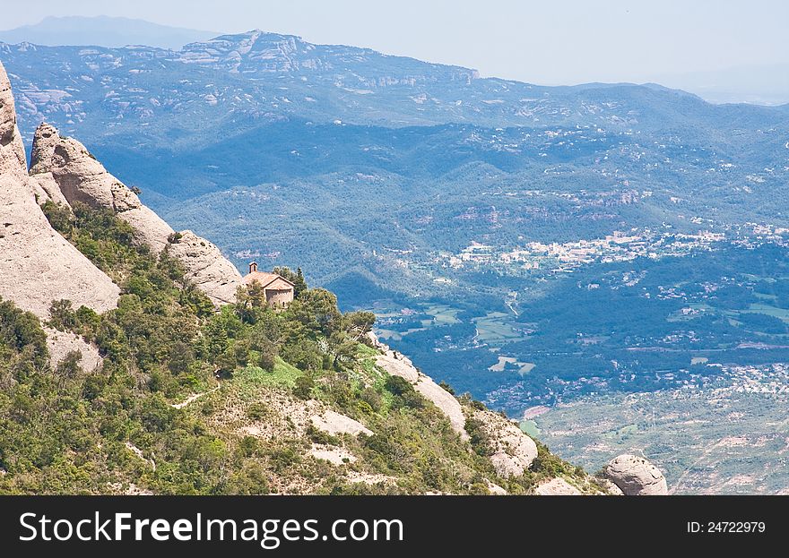 View of Montserrat Mountain. Catalonia. Spain