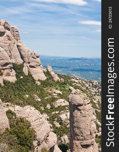 View of Montserrat Mountain. Catalonia. Spain