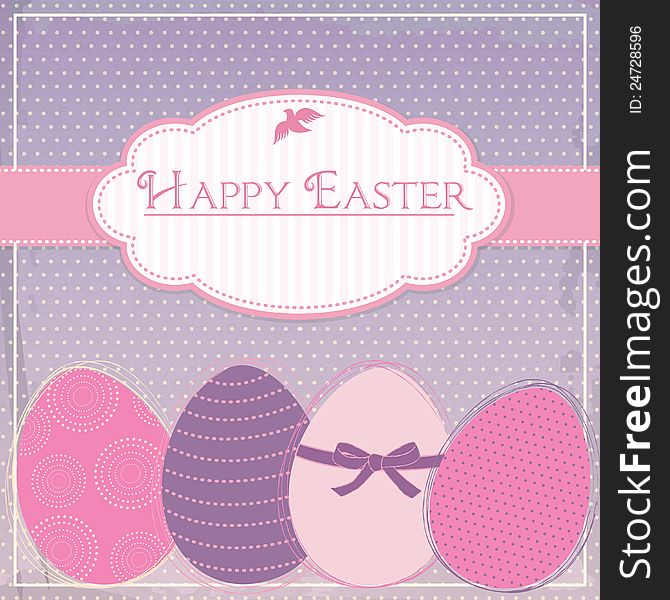 Elegant vintage Easter greeting card