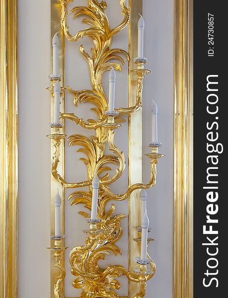 Vintage gold wall sconce lamps with energy-saving. Vintage gold wall sconce lamps with energy-saving