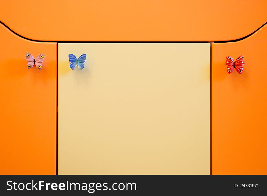 Colorful children's furniture with butterflies. Colorful children's furniture with butterflies