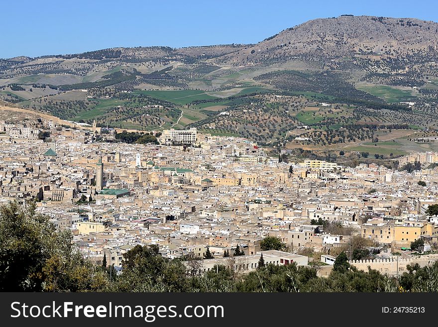 The city of Fes in Morocco