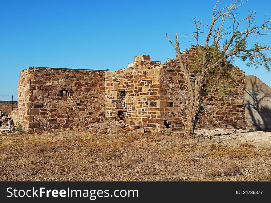 Stone Cottage Ruins in the outback