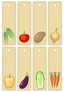 Vegetable Banners Stock Images