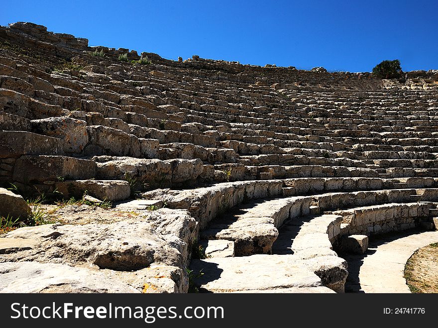 Segesta's theater is situated on a hill that is about 100 m higher than the temple;is situated on a hill that is about 100 m higher than the temple;. Segesta's theater is situated on a hill that is about 100 m higher than the temple;is situated on a hill that is about 100 m higher than the temple;