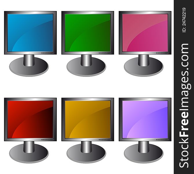 Six unique multi-colored monitors for all tastes. Six unique multi-colored monitors for all tastes