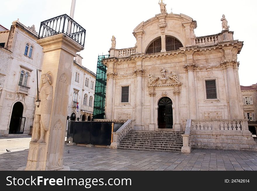 Dubrovnik old city street Plaza Stradun, Croatia. Dubrovnik old city street Plaza Stradun, Croatia