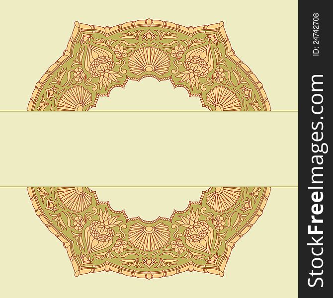 Vector vintage ornamental background with place for text. Vector vintage ornamental background with place for text.