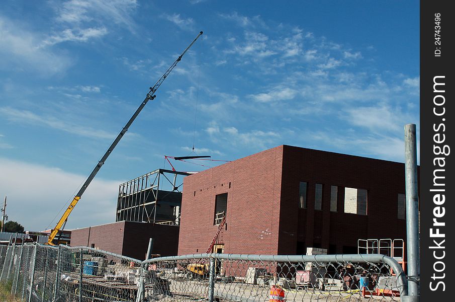 Image of a crane at a construction site in Utah