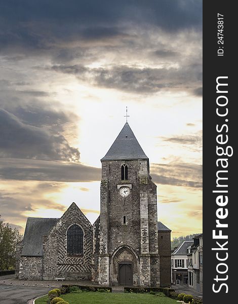 Gothic Church in Saint-Valery-sur-Somme. Gothic Church in Saint-Valery-sur-Somme