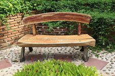 Wood Chair In The Garden Royalty Free Stock Images