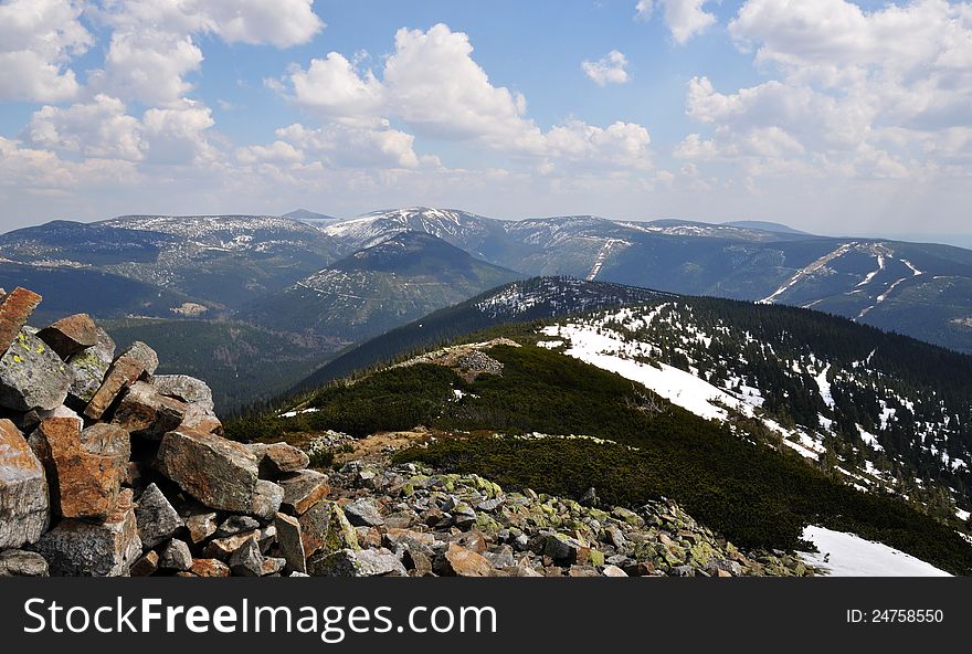 Mountain landscape in Czech republic