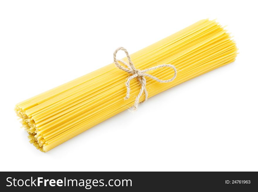 Pasta on white background